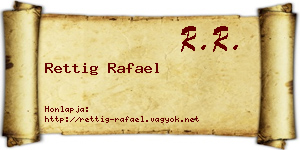 Rettig Rafael névjegykártya